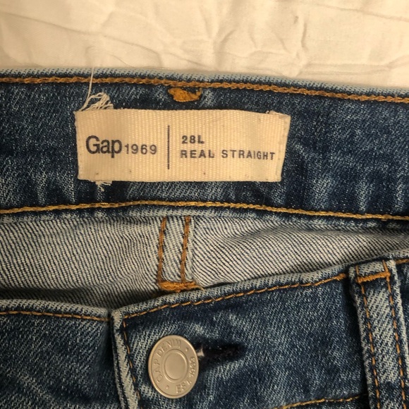 Gap women’s size 28 L straight leg jeans, stretch - Picture 3 of 7